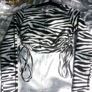 Zebra Printed Crop Top