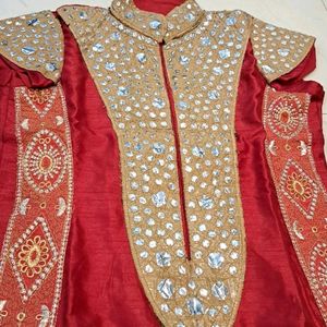 Mirror Silk Kurta Set Embroidery Work