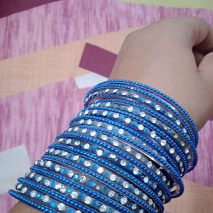 Blue Colour Glass Bangles