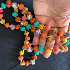 Multicoloured Handmade Fabric Jewellery