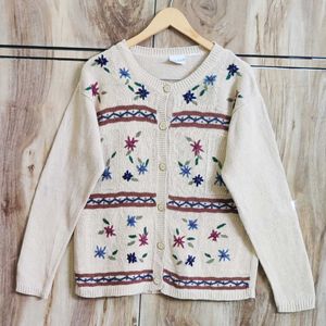 Light Brown Embroidery Work Cardigan Size-40-42