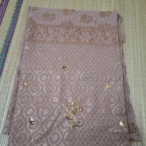 Pleasant Light Coffee Shade Saree With Chamki Work