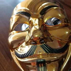 Hacker Mask Golden And Silver