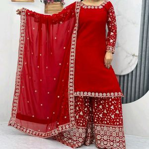 Kurta Palazzo And Dupatta Set