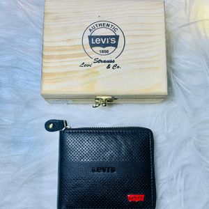 Levi's Black Casual Leather Wallet for Men