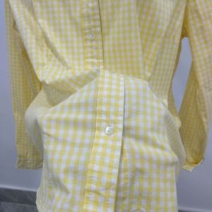 Yellow & White Check Shirt