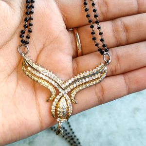 American diamond Mangalsutra With Earings