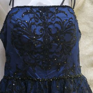 17.15.9 NAVY BLUE GORGEOUS MINI BRIDAL FROCK