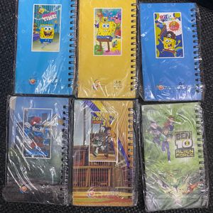 Pack Of 6 3D Cartoon Print Notepads