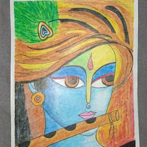 Lord Krishna's Drawing With FREE GIFT INSIDE
