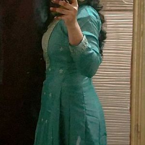 Cyan Anarkali