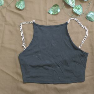 Backless Cami Top With Chain.