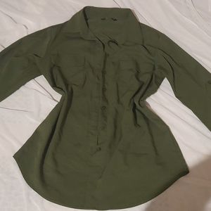 Olive Green Oversize Shirt