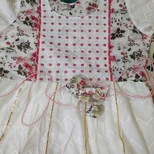 Pure Cotton Anarkali Kurti Set(XL)