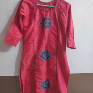 Carrot Red Women Kurti