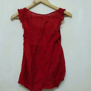 Trendy New Red Sleeveless Top For Women