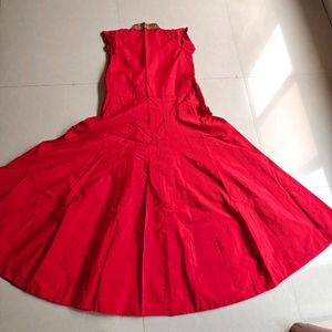 Red Colour Hand Work Wedding Gown