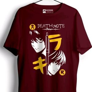 Death Note Anime Maroon Printed T-shirt👕Only Cash