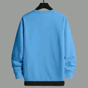 Blue Colour Full Sleeves Tshirt For Men (M Size)