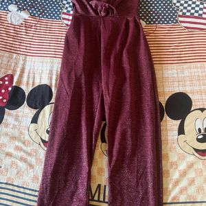 SHIMMERY MAROON JUMPSUIT