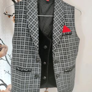 Black Stylish Jacket (Waistcoat) For Boys