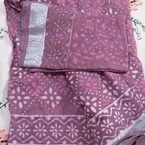 Hand Block Print Cotton Saree