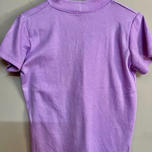 Trendy Purple Collar Top For Women💜