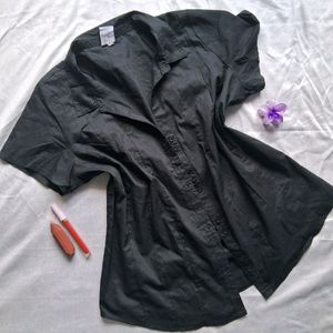 Trendy black shirt.