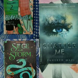 Combo Of Three Bestsellers- Shatter Me, Heartstopp