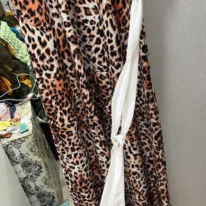 Branded  Leopard Print Gown