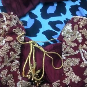 Unique Maroon Lehenga Choli