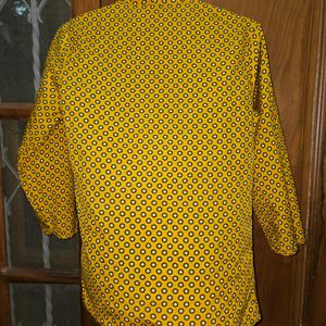 Mustard Yellow Formal Tie Up Top