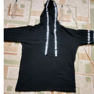 Black Full Sleeves  Cotton Hoody