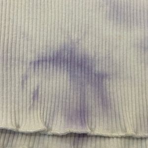 H&M White And Purple Tie Dye Cropped Top