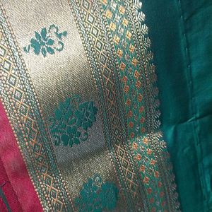 Silk saree with blouse