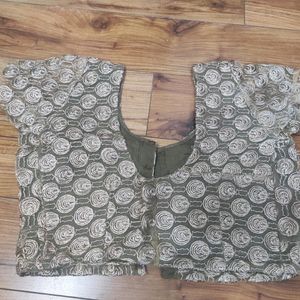 Golden Net Designer Blouse