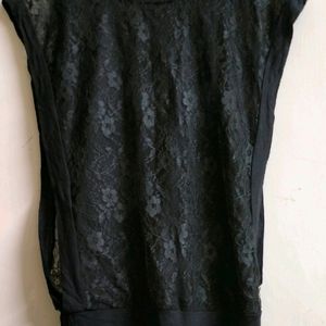 Unused Black Net Top