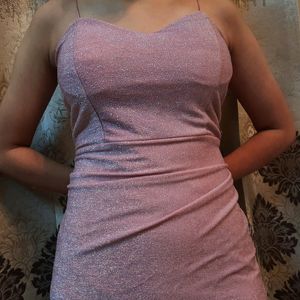 Strechable Shimmery Pink Bodycon