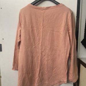 Light Pink Quarter Sleeves Tshirt