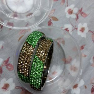 Metallic Stone Bangles