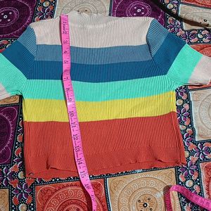 Multicolored Women Crop Top