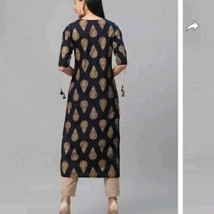 Libas Kurta Paisley Print Golden