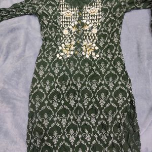 Green Embroiderd Kurti