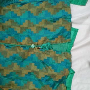 Green Churidar Top