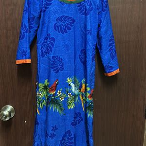 Parrot Blue Kurtha