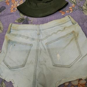 Combo Sale Denim Shorts & Shirt 150/-