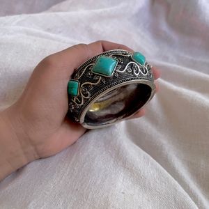 Beautiful Turquoise Stone Bangle From A Curio Shop