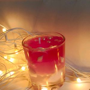 Pink Pearl And Shell Candle