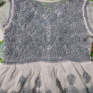 Chikankari Short Kurti