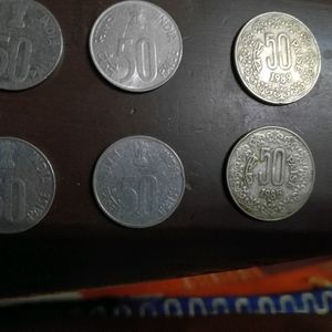 6 Old 50 Paisa 🥰coins
